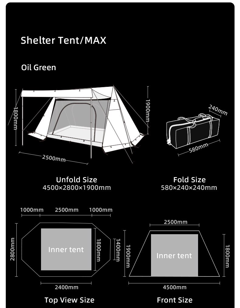 Cheap Goat Tents Blackdeer Shelter Tent Camping Silver Coated Big Tent Canopy Sunshade Rainproof Outdoor Camping Tarp   
